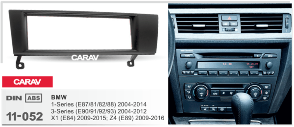 FITTING KIT BMW Z4 1 SERIES 3- SERIES X1 2004 - 2015 DIN ONLY BLACK - Image 2