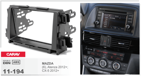 FITTING KIT MAZDA CX5 6 2012 - 2018 DIN & DOUBLE DIN (BLACK) - Image 2