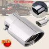 7199316931296981217 1PC Universal Stainless Steel Chrome Car Tail Rear Straight Round Exhaust Pipe