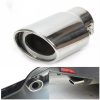 -7844618901824837262 1PC Universal Stainless Steel Chrome Car Tail Rear Straight Round Exhaust Pipe