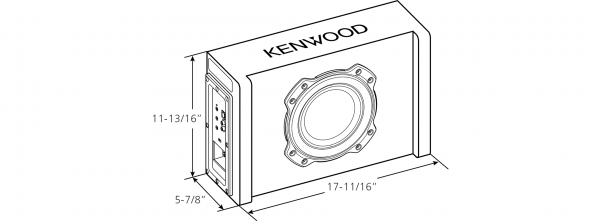 Kenwood PA-W801B 8" All in One Powered Subwoofer 400W Peak - Image 5