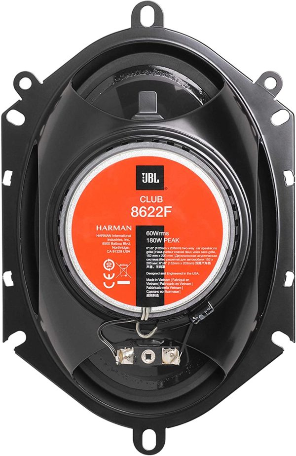 JBL CLUB 8622F | 6x8" 2-Way 180W Speaker Pair - Image 4