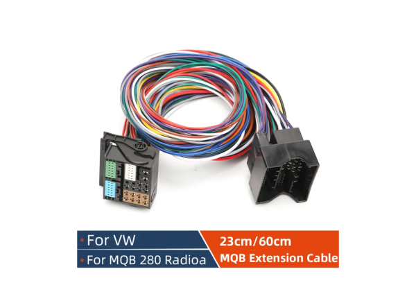 Extension Cable 23cm 40 pins Quadlock for VW MIB Radio Passat Polo for AUDI A4 TT for SKODA Octiava Kodiaq