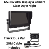 Truck Bus Van Camera 12v/24v AHD Night Vision Display & Camera
