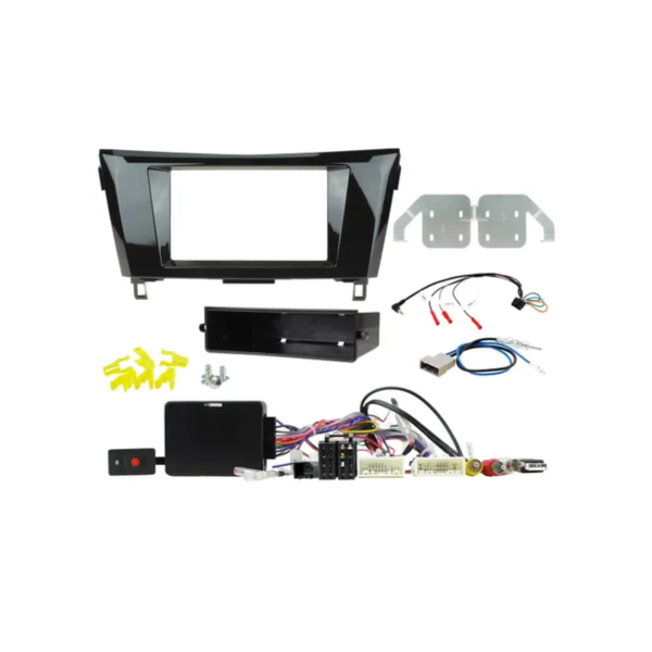 FITTING KIT NISSAN QASHQAI , XTRAIL 2015 - 2018 DOUBLE DIN (24 PIN PLUG)(360 RETENTION) COMPLETE KI