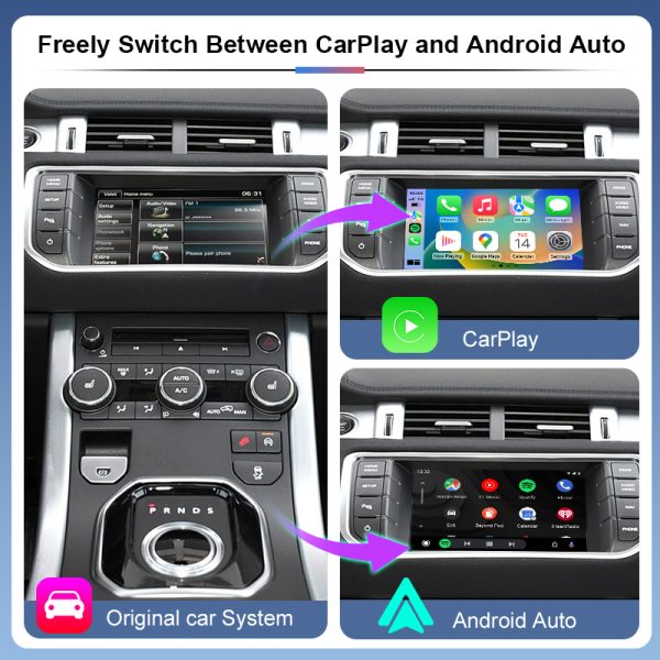 Range Rover Evoque Wireless CarPlay Android Auto Mirror Link for LRX L538 2012-2018 - Image 2